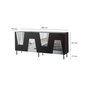 Hanah Home Venice Consola Negro y Fume